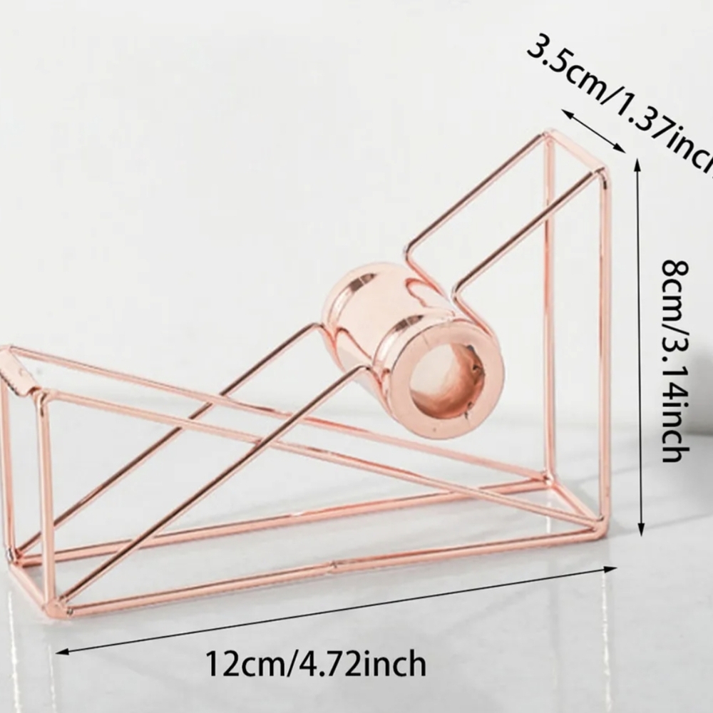 Rose Gold Geometric Tape Dispenser